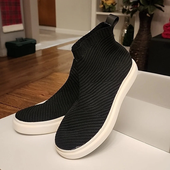 Asos Black  Pull-On Sock Sneakers  Women's Size 7 - Picture 2 of 16